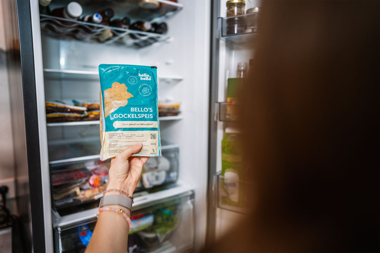 HelloBello Frischfutter mit Huhn Gockelspeis